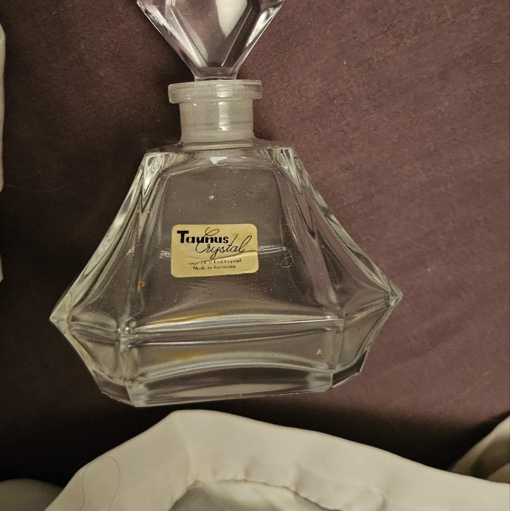 Art Glass Crystal Perfume Bottle by TAUNUS Germany